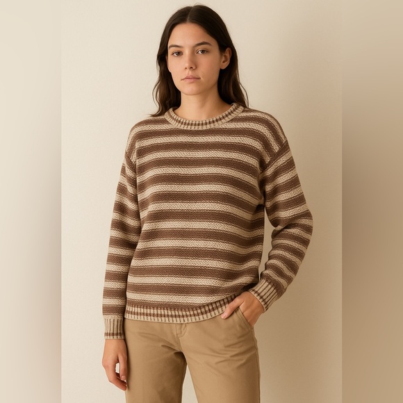 Vintage Cambridge Classics Striped Cotton Sweater - Picture 10 of 10
